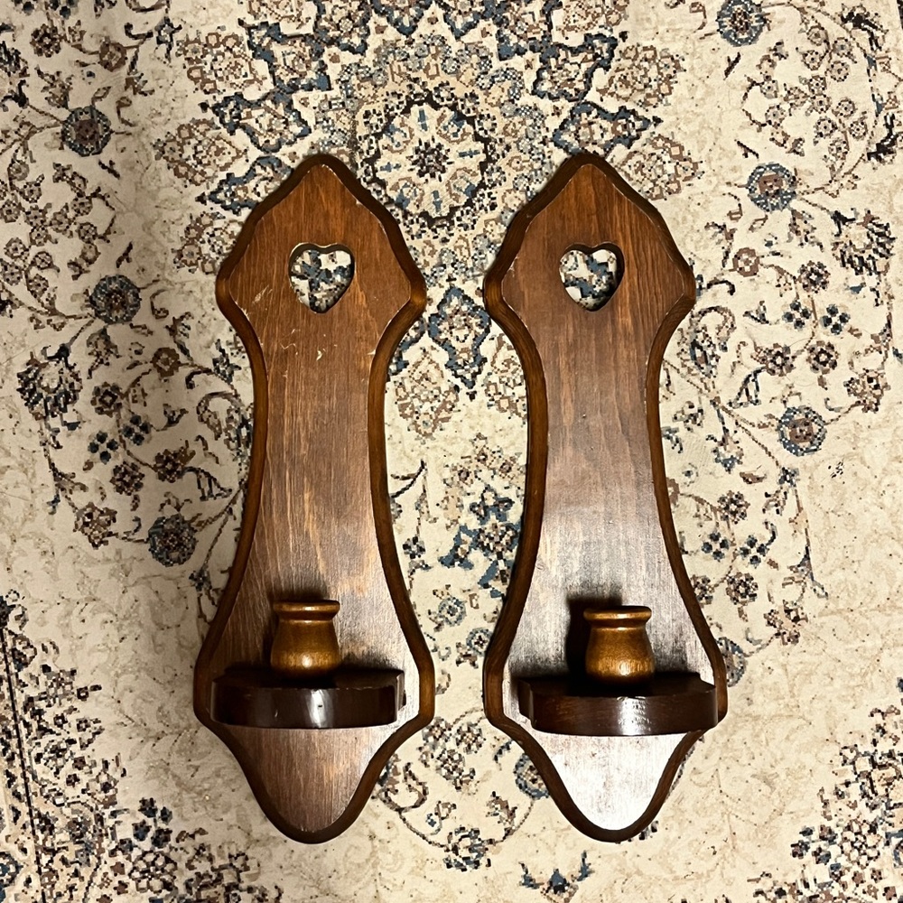 Wooden Wall Candle Holders